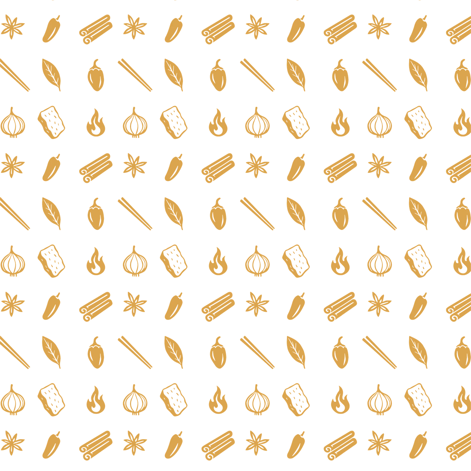 The supplied repeating BeefMex visual pattern built from food, western and flavour motifs.